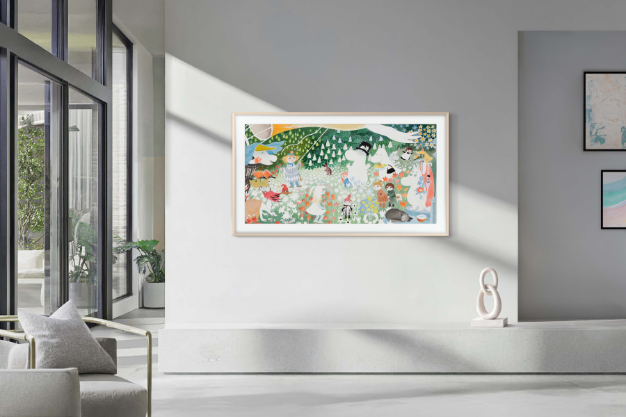 Samsung Art Store luncurkan koleksi seni Moomin eksklusif, menghadirkan dunia Moominvalley langsung ke rumah lewat Samsung Art TV 2026.