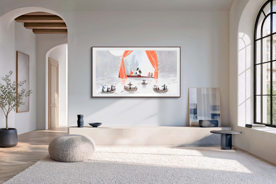 Samsung Art Store luncurkan koleksi seni Moomin eksklusif, menghadirkan dunia Moominvalley langsung ke rumah lewat Samsung Art TV 2026.