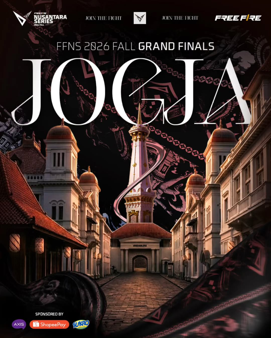 Grand Finals FFNS 2026 Fall akan hadir di Yogyakarta pada Juli 2026, bertepatan dengan ulang tahun ke-9 Free Fire secara global.