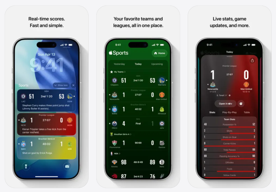 Apple Sports kini tersedia di lebih dari 170 negara, menghadirkan skor, statistik, widget, dan fitur khusus untuk mengikuti Piala Dunia.