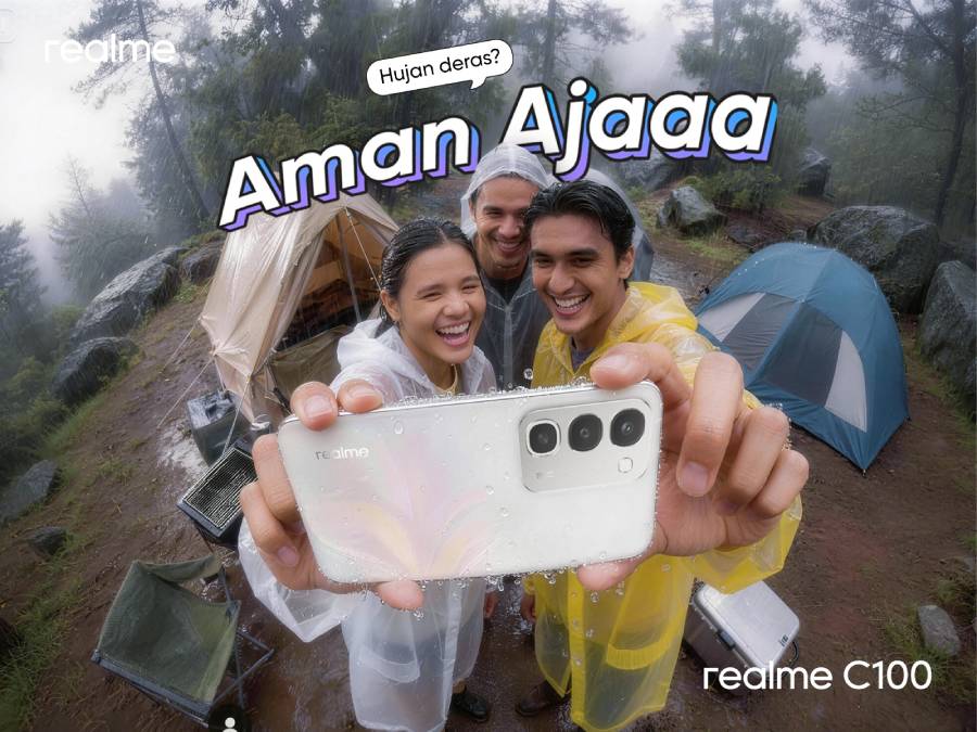 realme C100 hadir untuk anak muda dengan baterai 8000mAh, IP69 Pro, MIL-STD-810H, dan desain tahan banting untuk aktivitas seharian.