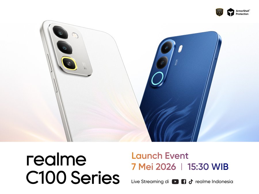realme C100 siap hadir di Indonesia dengan baterai 8000mAh, AI Power Saving, dan sertifikasi AnTuTu untuk penggunaan berat seharian.