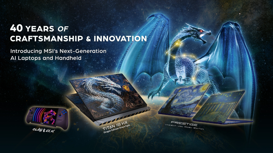 MSI luncurkan Claw 8 EX AI+ dan Titan 18 HX Dragon Edition Draco Epic di COMPUTEX 2026, menghadirkan handheld gaming dan laptop AI premium.