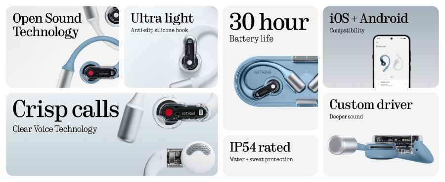Nothing Ear (Open) Blue hadir di Indonesia lewat Erajaya Digital dengan desain open-ear ringan, audio imersif dan baterai 30 jam.