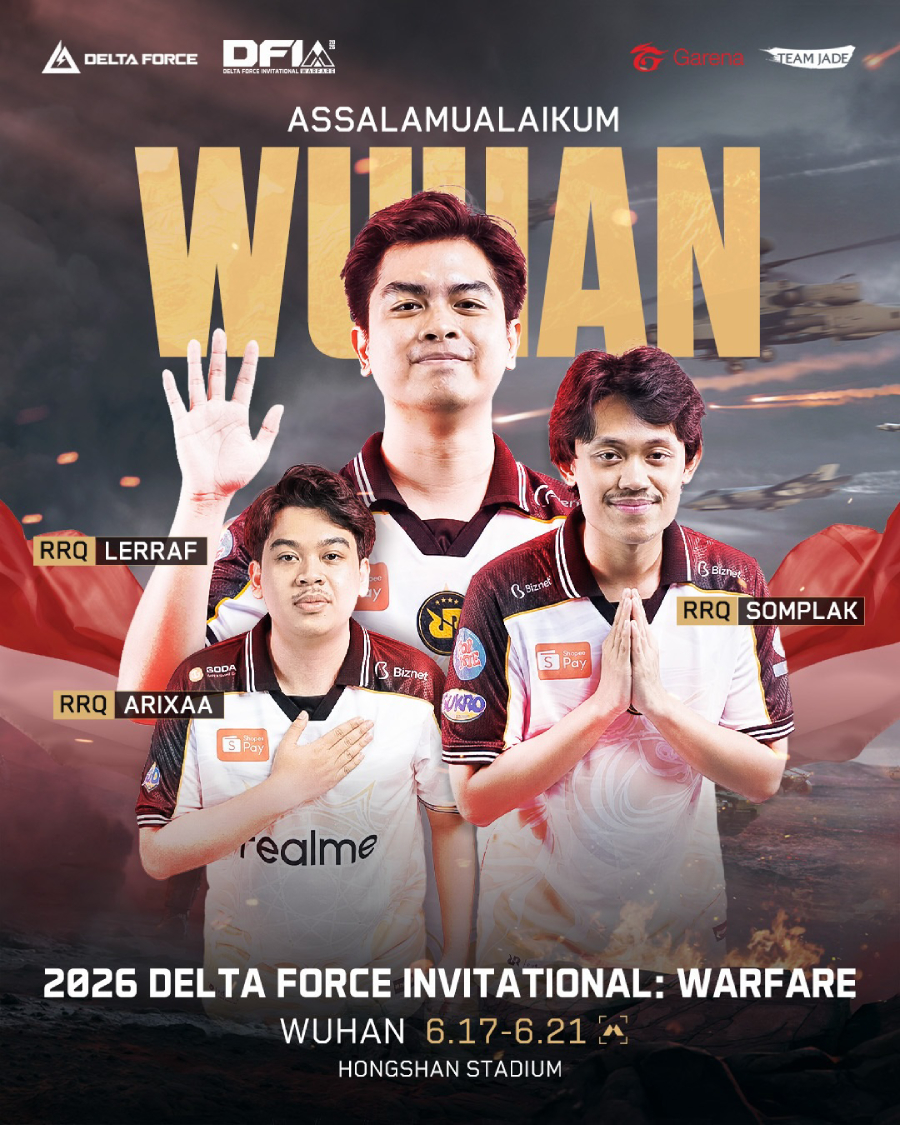 RRQ mewakili Indonesia di Delta Force Invitational Warfare 2026 Wuhan usai menjuarai DFNC S2 dan PWC 2026.