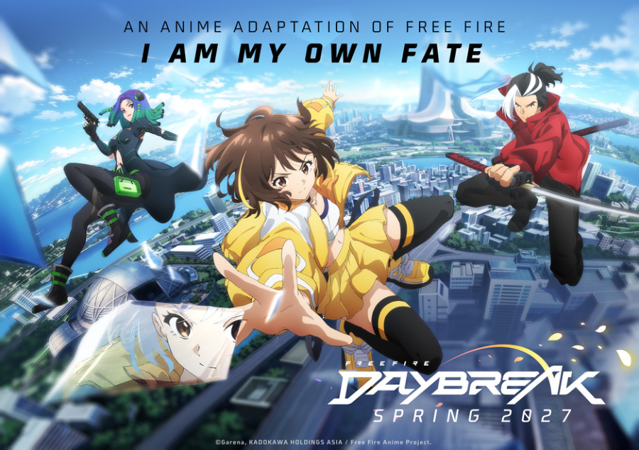 Garena dan KADOKAWA mengumumkan Free Fire Daybreak, anime adaptasi Free Fire yang mengikuti petualangan Kelly di kota futuristik New Dawn.
