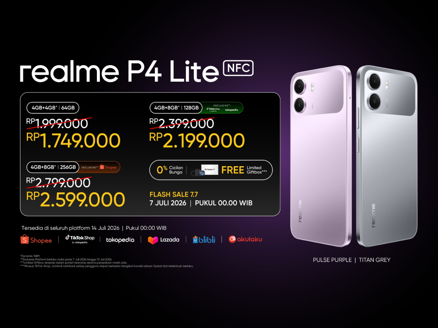 realme P4 Series hadir di Indonesia dengan baterai 8000mAh, performa gaming stabil, fitur AI, dan harga terjangkau untuk anak muda.