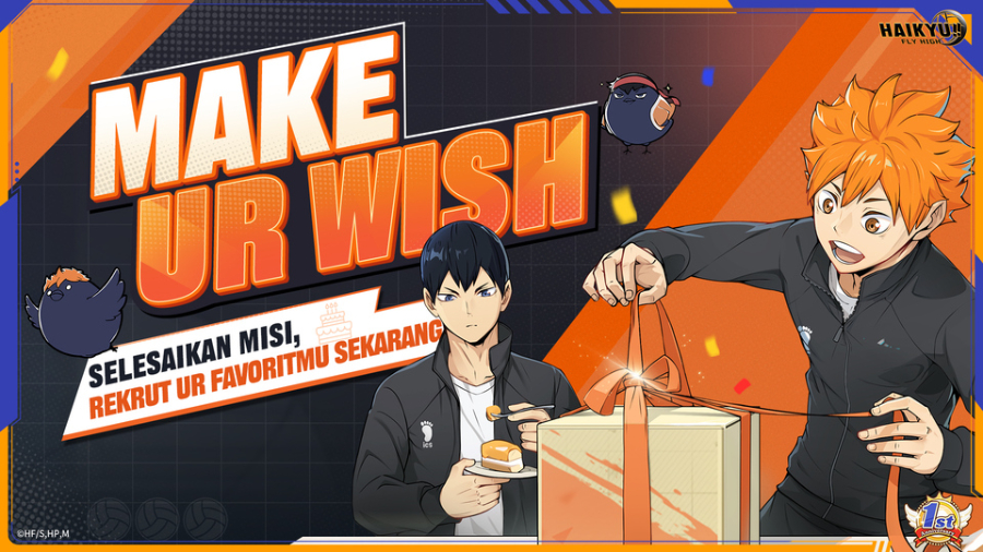 HAIKYU!! FLY HIGH merayakan ulang tahun pertama dengan hadiah login, karakter SP baru, pemain UR gratis, dan minigame spesial.