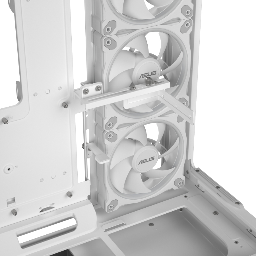 ASUS Prime AP304 hadir sebagai case PC ATX panoramik dengan panel kaca melengkung, ventilasi tiga sisi, ARGB, dan dukungan kartu grafis besar.