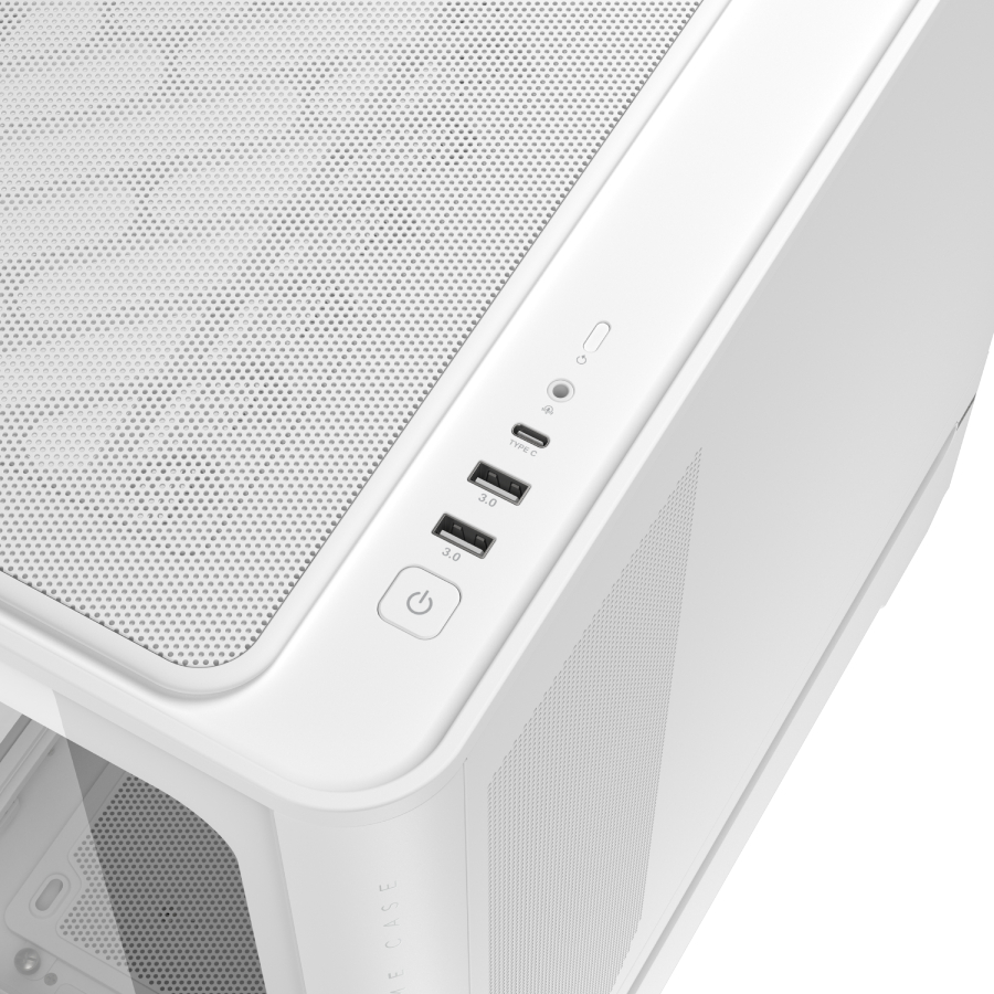 ASUS Prime AP304 hadir sebagai case PC ATX panoramik dengan panel kaca melengkung, ventilasi tiga sisi, ARGB, dan dukungan kartu grafis besar.