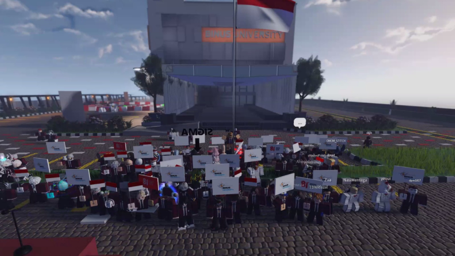 BINUS University rayakan HUT RI ke-81 lewat upacara bendera virtual di Roblox yang memadukan nasionalisme, teknologi & kreativitas mahasiswa