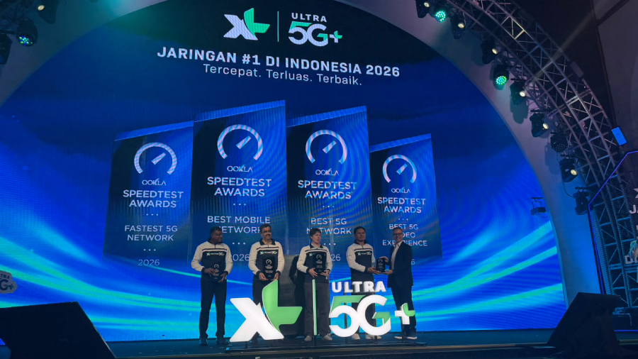 XL meraih empat penghargaan Ookla Speedtest Awards H1 2026, termasuk Best Mobile Network dan Best 5G Network di Indonesia.