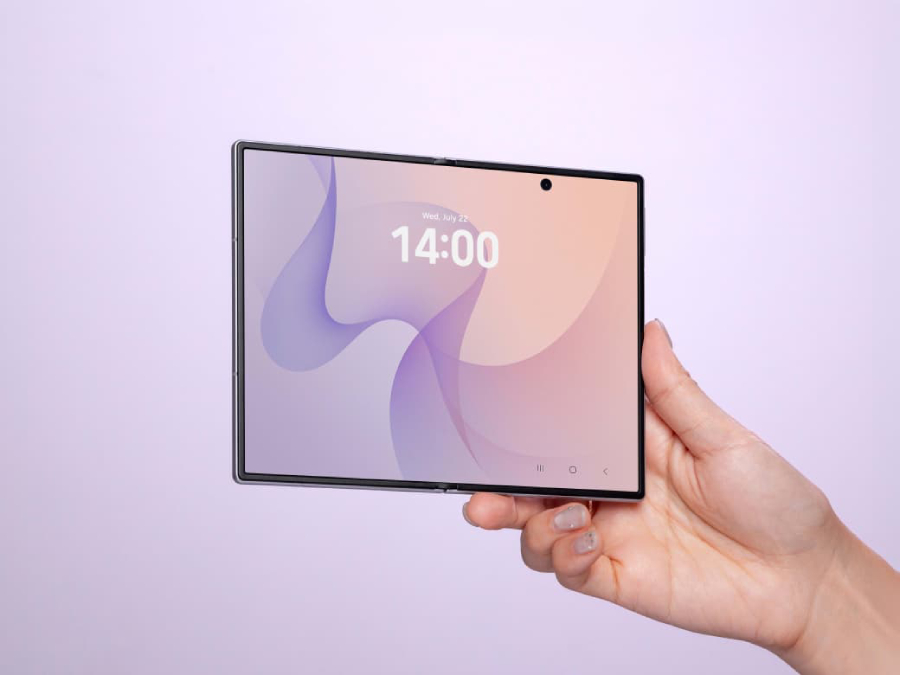 Galaxy Z Fold8 hadir dengan bobot hanya 201 gram, desain seukuran paspor, serta dua layar yang mendukung mobilitas dan produktivitas pengguna
