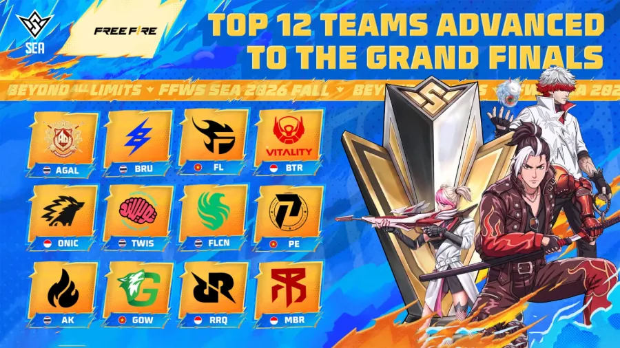 RRQ Kazu dan MBR Omega lolos ke Grand Finals FFWS SEA 2026 Fall, melengkapi empat wakil Indonesia yang akan berlaga di Surabaya.
