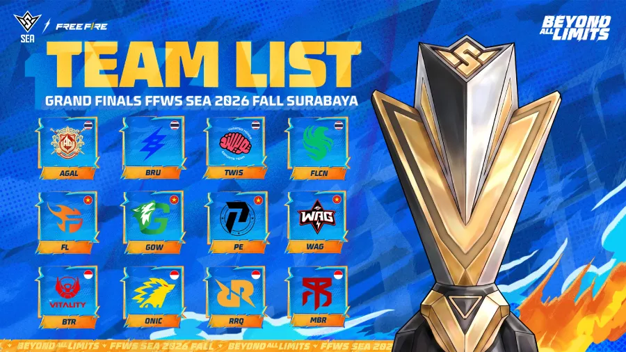 Empat tim Indonesia siap berlaga di Grand Finals FFWS SEA 2026 Fall Surabaya untuk memburu gelar dan tiket menuju Global Finals 2026.