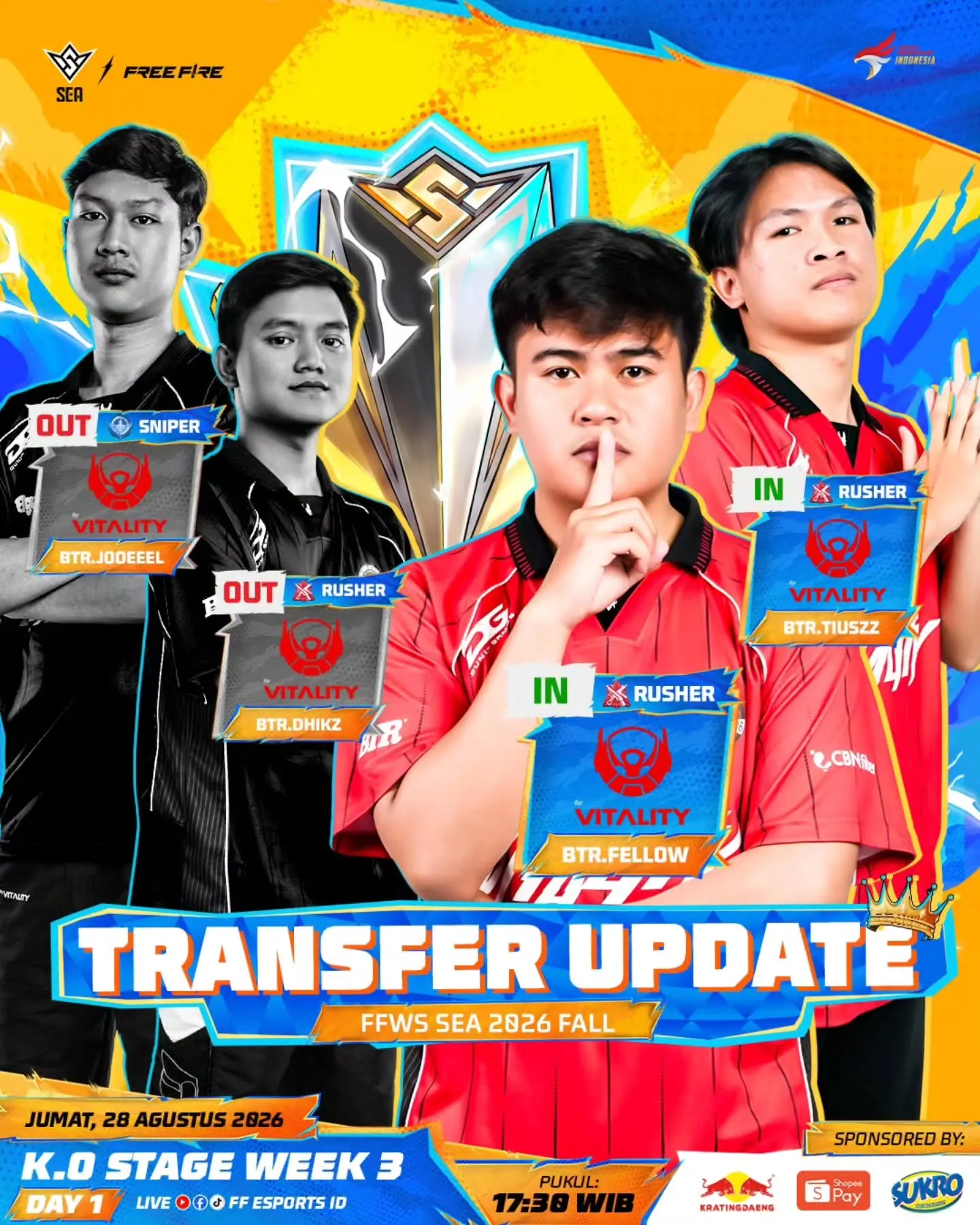 Chrisjo mengungkap keputusan sulit mengubah roster Bigetron hingga menjadi juara FFWS SEA 2026 Fall dengan tetap menjaga empati kepada pemain.