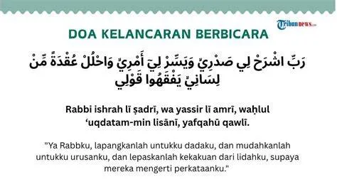 Doa Kelancaran Berbicara Terlengkap Saat Gugup Melanda